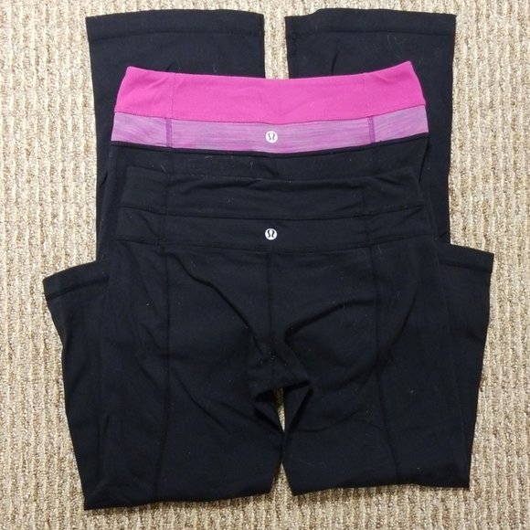 Two pairs of Lululemon Groove Crop workout pants - Picture 5 of 6